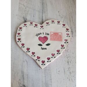 Blue Sky Santa decorating tree little bear heart he light plate holder